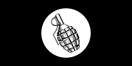 Black flag hand grenade, ratio 1:2